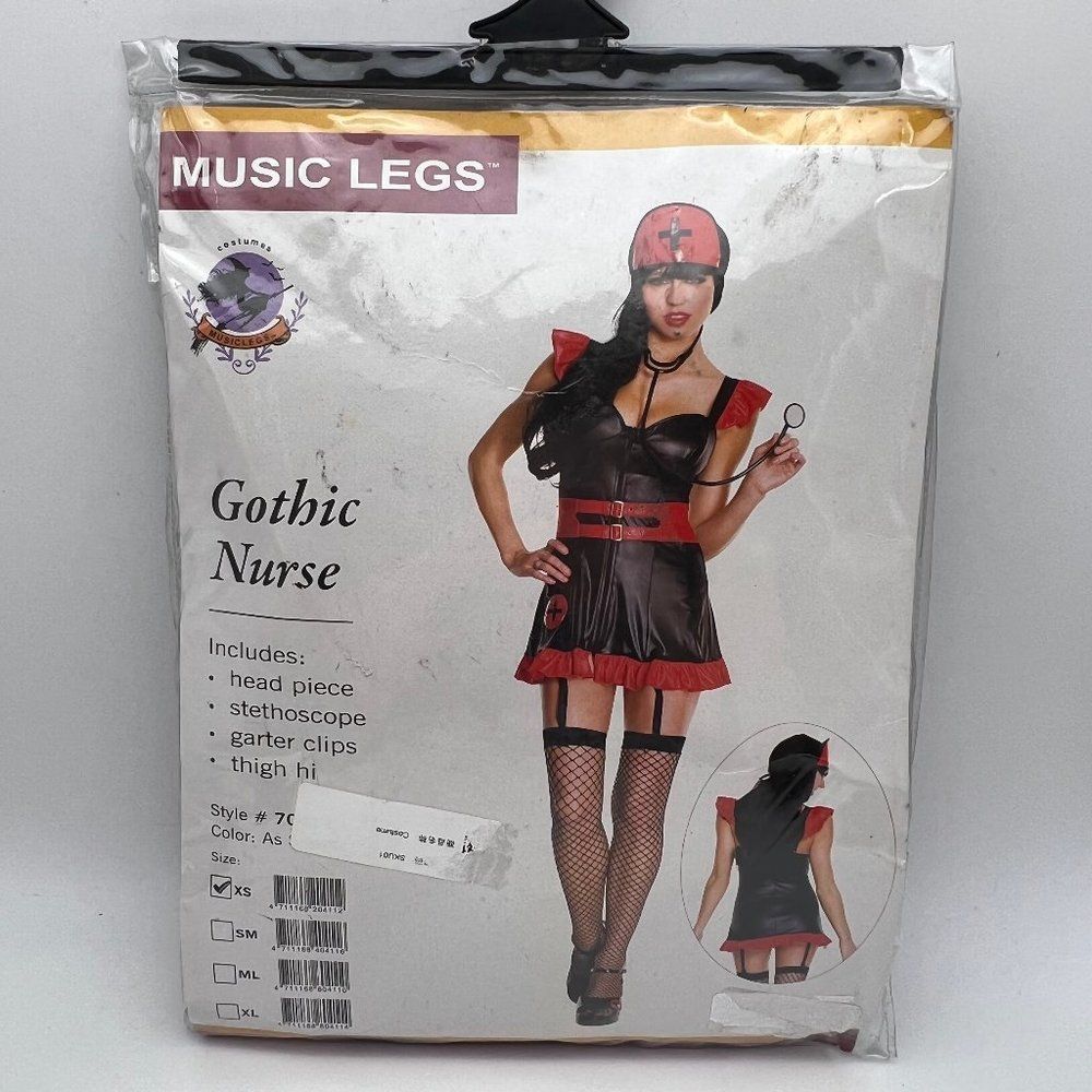 New Music Legs Gothic Nurse Costume - Size XS